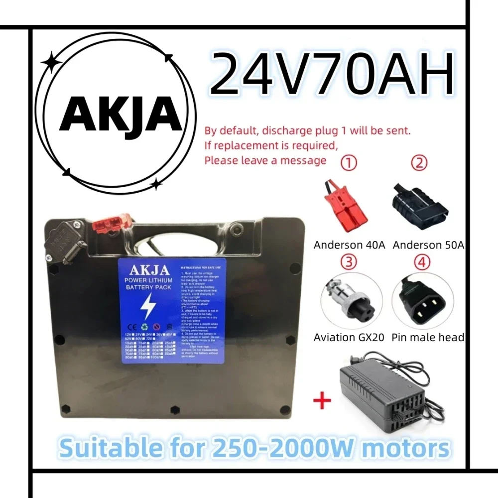 

New Full Capacity Power 18650 Lithium Battery 24V 20-70ah Lithium Battery Pack Suitable for 250-2000W+Air fast transportation