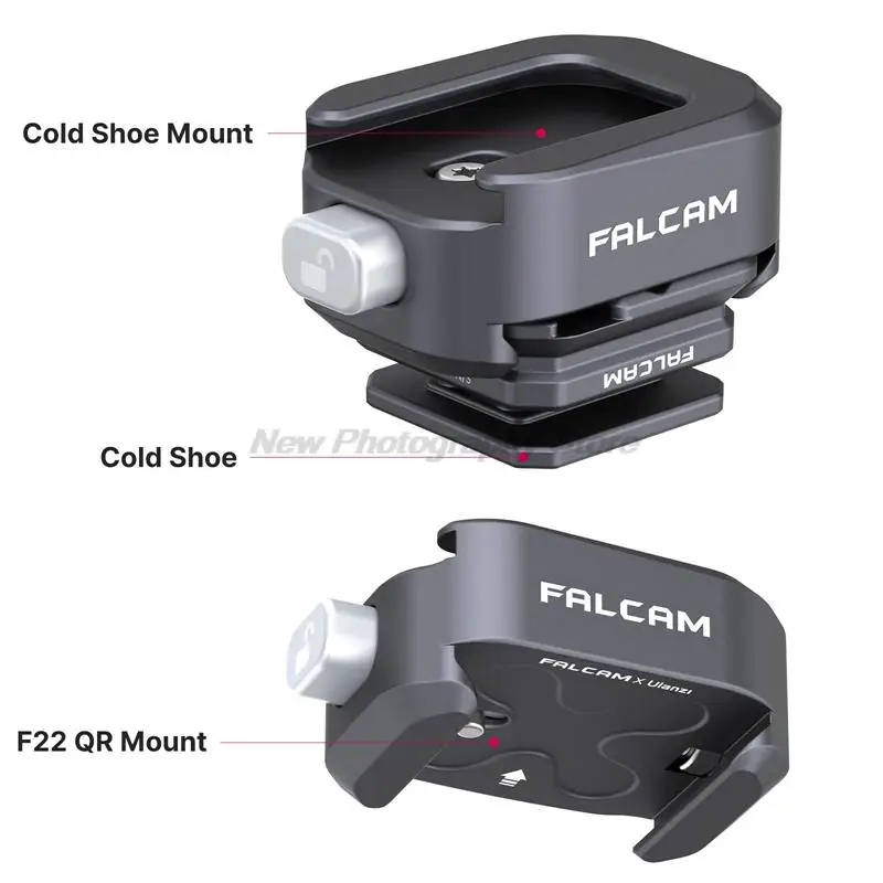 FALSCreenshot-Adaptateur F22 pour appareil photo reflex numérique, système à dégagement rapide, adaptateur de sabot froid pour Nikon, IL, Sony, trépied