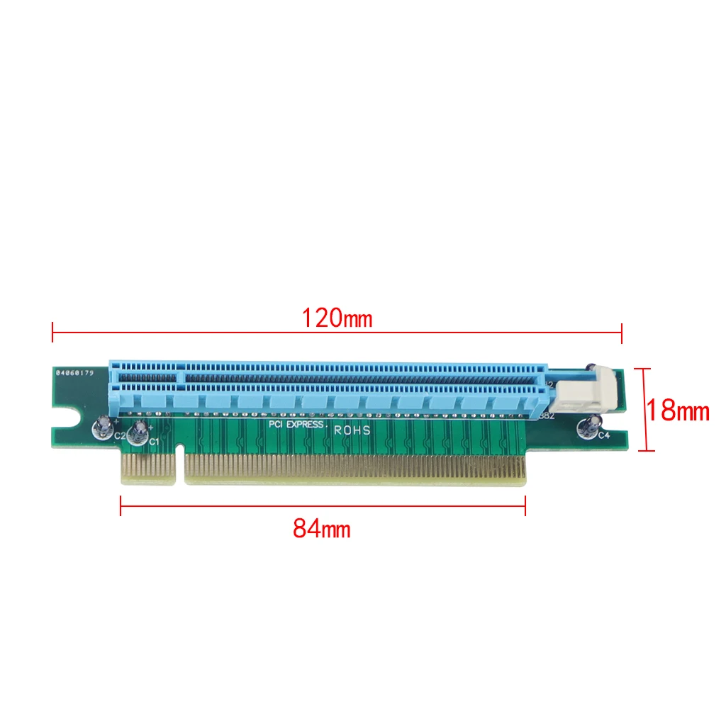 Pcie 90 Graus Ângulo Direito Inserção Plana de 180 Graus Pci-e Pci-express 16x Extensor Protetor Riser Adaptador Cartão para 1u Servidor - Imagem 6