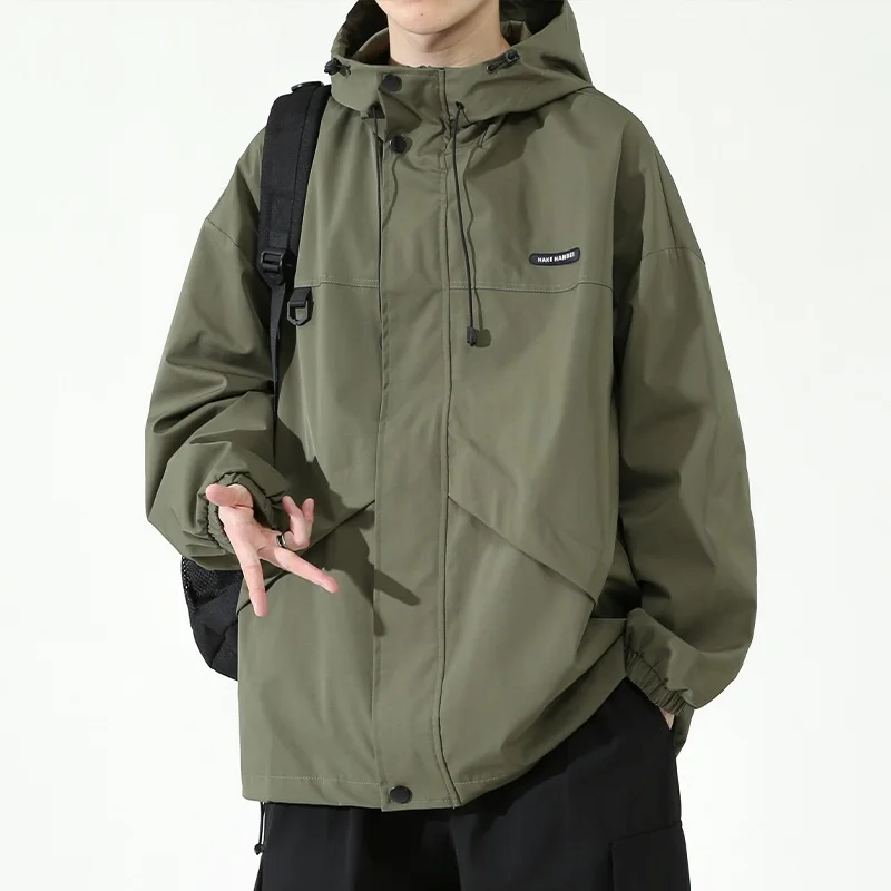 American functional large pocket crago jacket spring and autumn oversized loose charging jacket for men outdoor sports jackets