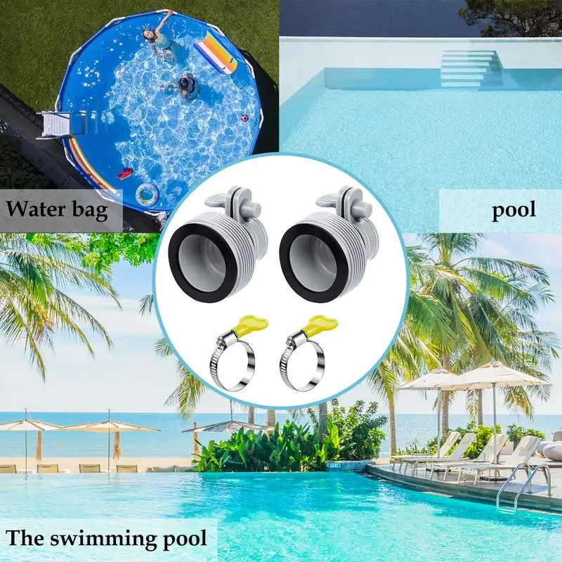 Accesorios de manguera tipo B, adaptador de manguera multifuncional para piscina, accesorios de repuesto para bombas roscadas con acero inoxidable