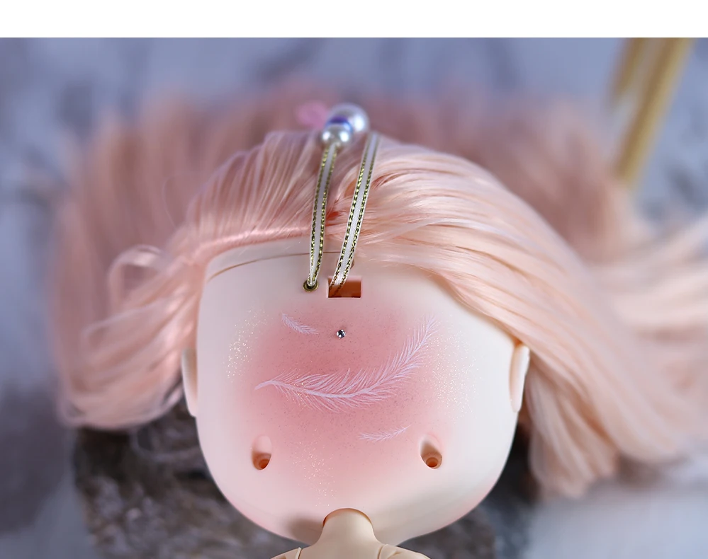 ຊາຣາ – ພຣີມຽມ Custom Neo Blythe Doll with Pink Hair, White Skin & Matte Cute Face 19