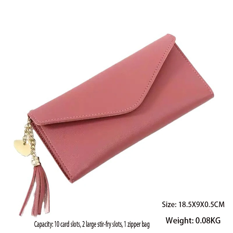 Fashion Women Wallets Zipper Purses Black Light Gray Red Long Section Clutch Wallet Soft PU Leather Money Bag 3