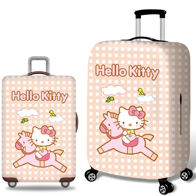 Funda antipolvo para maleta de viaje de Hello Kitty para mujer, cubierta  protectora de equipaje para Carro de 18-30 pulgadas, accesorios bonitos