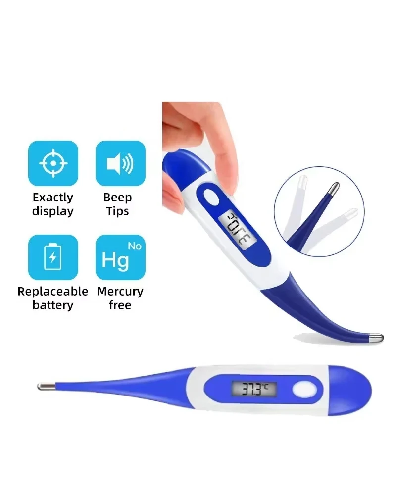 Digital Oral Thermometer for Adults Fever Basal with 15 Seconds Fast Reading