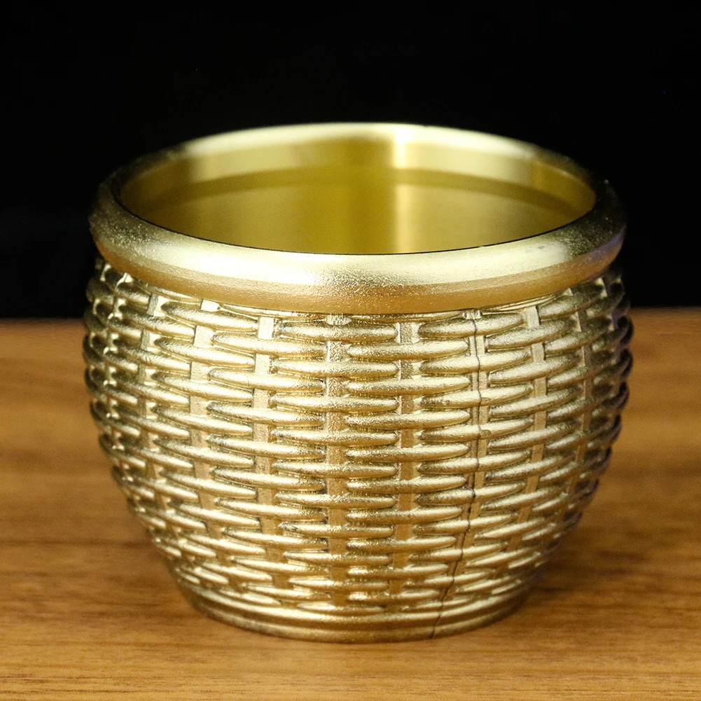 Muy Bien Ottone Bamboo Weaving Vat Cornucopia Lucky Fortune Feng Shui Craft Gift Home Living Room Office Decoration Ornament