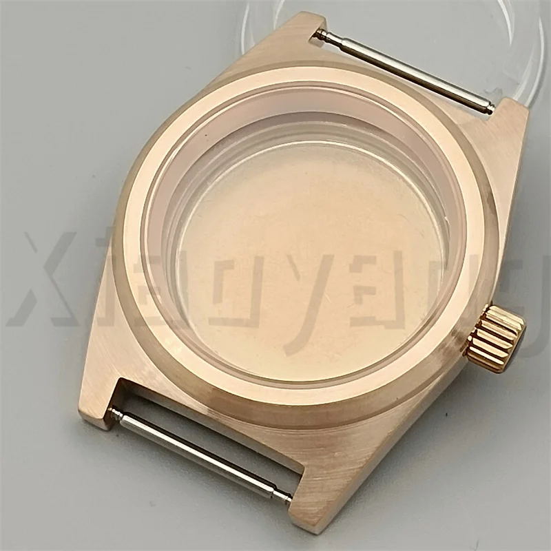 38MM Stainless Steel Watch Case with Sapphire Coated Glass – Available in Silver, Rose Gold, and Black