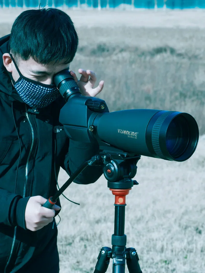 Visionking 30-90x100 Dual speed focus Spotting Scope Eyepiece Powerful Optics Hunting Birdwatching Observation Telescope Tripod spotting scope