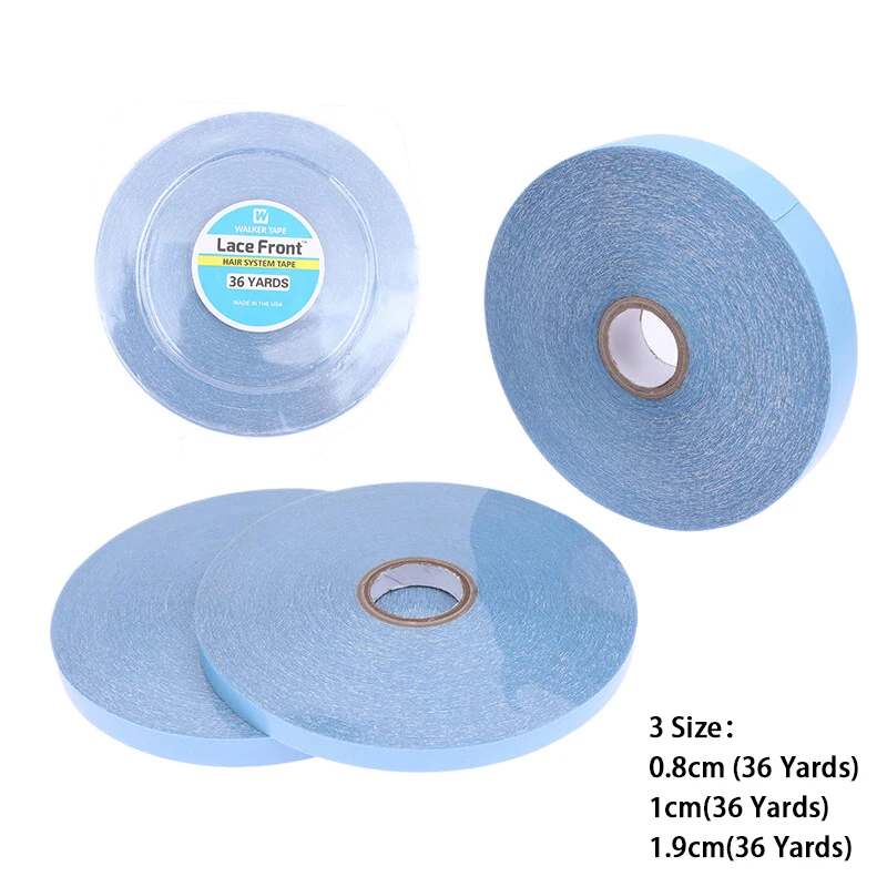 

Синяя кружевная поддерживающая лента, двусторонняя клейкая лента для наращивания волос, 36 ярдов, лента для наращивания волос, парик