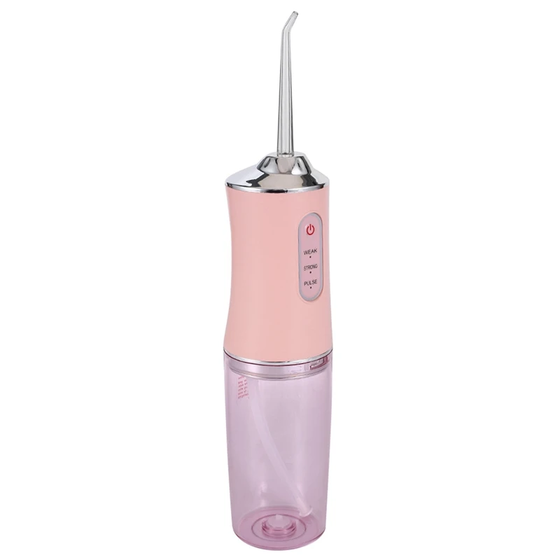 

Oral Irrigator 3 Modes Portable Rechargeable Water Jet 4 Nozzles Waterproof 200Ml Water Tank For Teeth