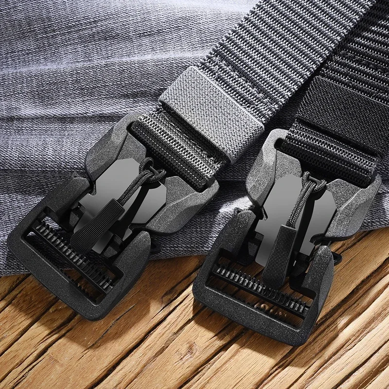 2-teiliger Original Taktischer Gürtel mit Schnellverschluss und Magnetverschluss, Weicher Echt-Nylon Sportgürtel für Männer und Frauen