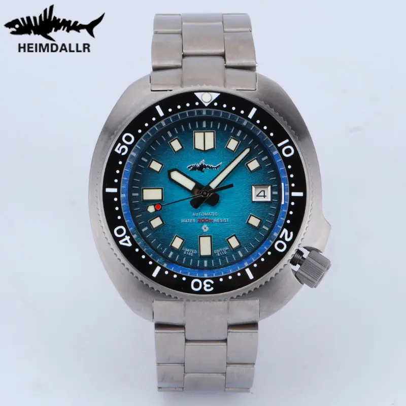 

Heimdallr Titanium Men Automatic Watch C3 Luminous Sapphire 20Bar Waterproof Auto Date NH35 Movement Mechanical Diver Wristwatch