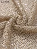 Fashion Women's Sequins Knit Hollow Out Pullovers Loose O-neck Long Sleeve Female Sweaters 2025 Spring Lady Shinny Chic Shirts 6