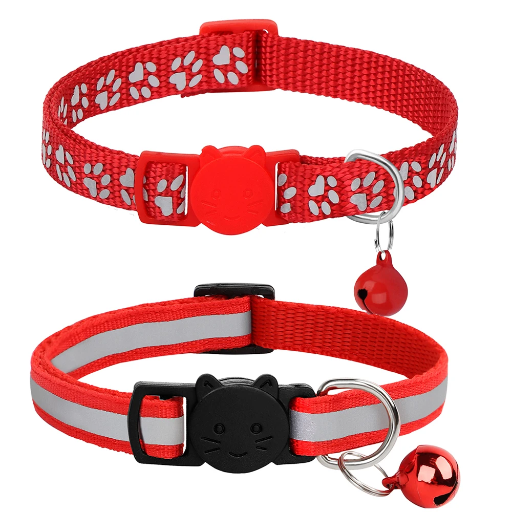 Reflective Breakaway Cat Collar Collars Kittens Fashion Lot Reflective Cat Collar Cat