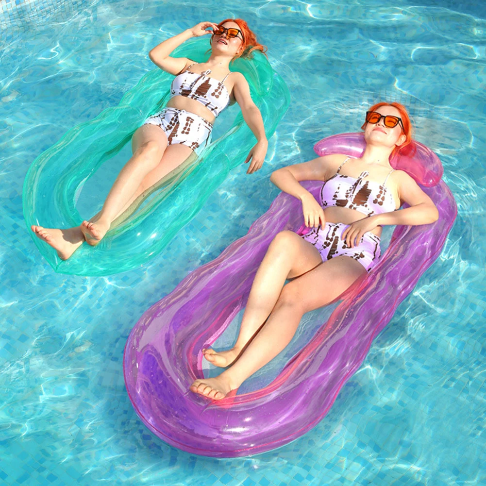Inflatable Floating Sleeping Bed Row Swimming Pool Mattress Pool Mat Floats Raft Lounge Water Hammock Adult Swim Ring Tube ﻿ ﻿