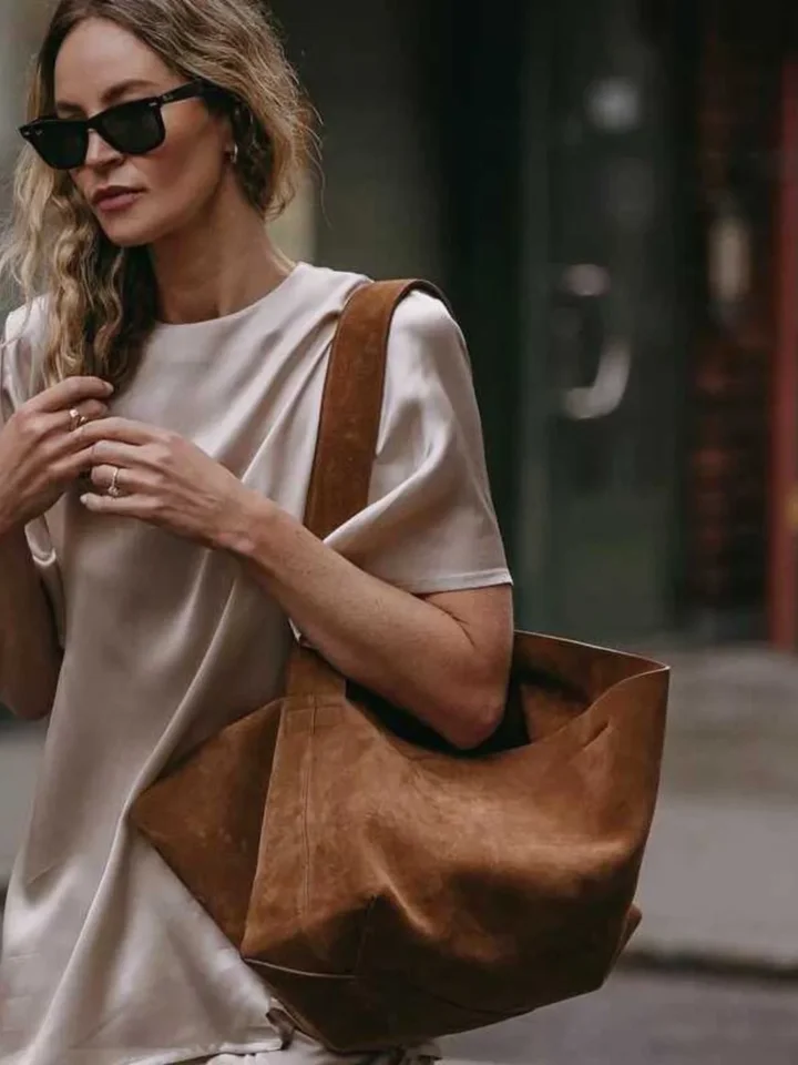 Sac fourre-tout en daim de haute qualité, grand sac à main Boston de luxe de styliste, sacs à bandoulière Vintage d'hiver pour femmes