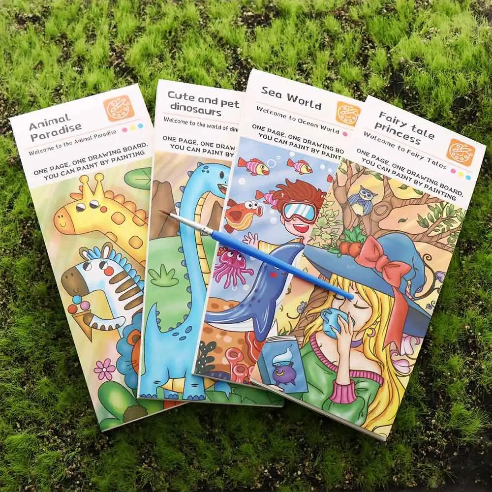 Book Set Coloring Toy Drawing Book Watercolor Painting Book Water Painting Book Graffiti Picture Books Children's Gouache Book 2023 new style magic coloring books portable painting book graffiti picture painting montessori drawing toys children s gift
