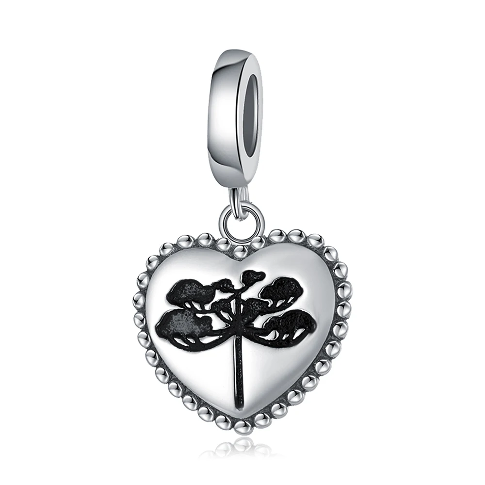 925 Sterling Silver Chile Aracaria Araucana Charm Heart Beads Fit Bracciale Europeo/Collane Gioielli Per Le Donne Regali Di Compleanno