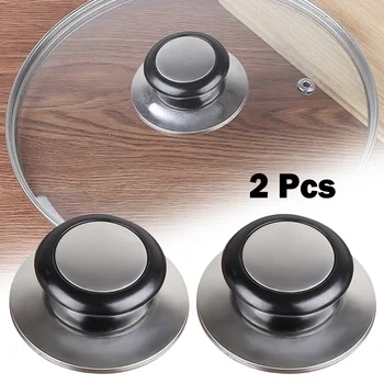 2pcs Replacement Knob Handle For Glass Lid Knob Handle Stainless Steel Pot Pan Cover Cookware Handle Accessories Kitchen Tools 2