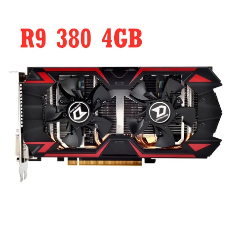 

DATALAND R9 380 4GB Graphics Cards GPU For AMD Radeon R9-380 R9380 Video Card Computer Game Map 1792SP 980MHz Mainstream Used