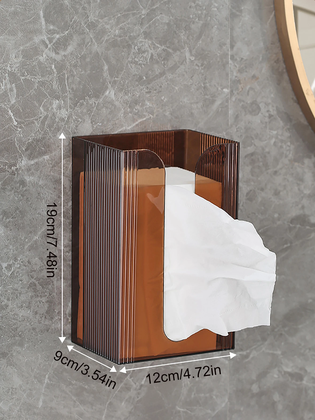 Bathroom Wall-Mounted Self-Adhesive Tissue Box Multi-Function Paper Towels Storage Box Portable Draw Cartons Commodity tissue box tissue storage box