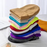 New Unisex Multicolor Autumn & Winter Beanie Hat Men Basic Daily Beanie Women Soft Knitted Hat Elegant All-match Streetwear Cap