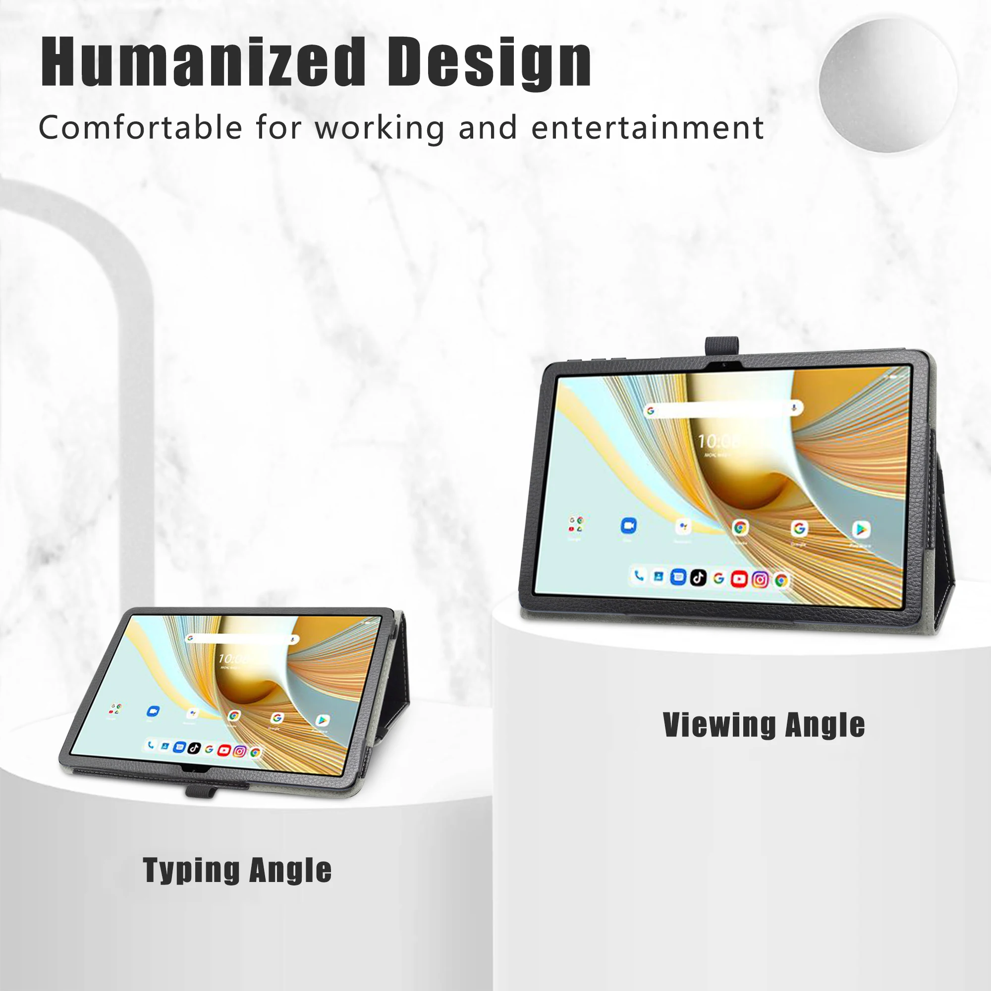 Tampa Dobrável do Tablet com Fecho Elástico Estojo para Aba Umidigi g3 Vortex Ztab10 Vortex T10m Pro Vortex z 10 101 - Imagem 4
