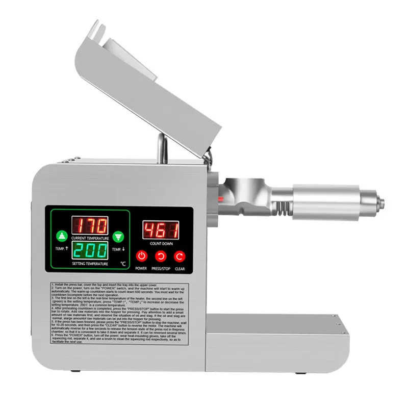 X8S Oil Presser Intelligent Stainless Steel 220V/110V Automatic Hot And Cold Oil Press For Peanut And Sesame Oil Press Machine 4