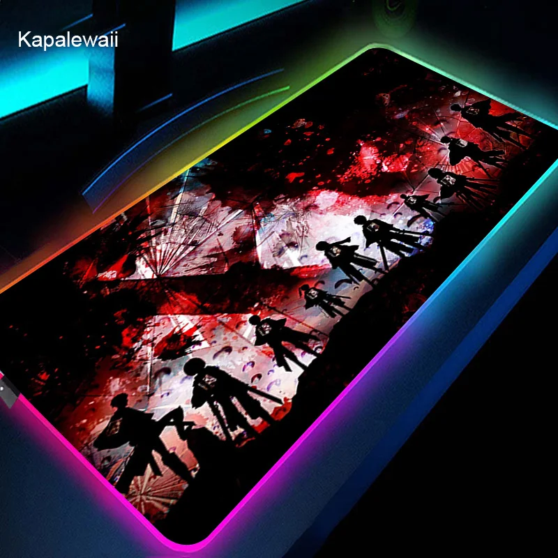 

RGB Anime Mouse Pad Gaming Accessories Computer Mousepad XXL Keyboard Backlit LED Gamer Mause Carpet XL Tapis De Souris Desk Mat