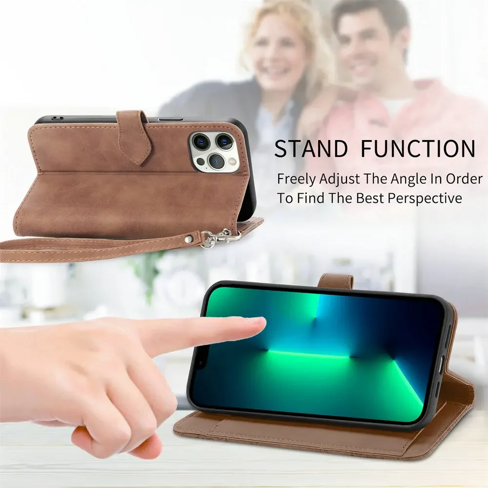 Crossbody Zipper Wallet Card Flip Case for iPhone 17 Air 16E 15 Pro Max 11 12 13 14 Plus 16 E 5G 2025 Leather Cover Book Funda — view 5