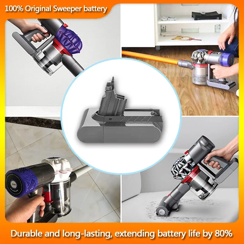 Batterie lithium-ion originale 21.6V Dyson V6 DC58 DC59 DC61 DC62 pour  aspirateur SV09 SV07 SV03 SV04 SV06 SV05