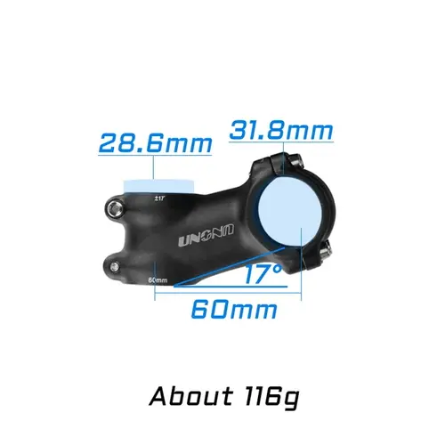 UNO MTB Bike Stem -7 17 35 Degree Ultralight Aluminum Alloy 31.8mm 60 70 80 90 100 110 120 130mm Road Bicycle Stem King Alloy - Image 7