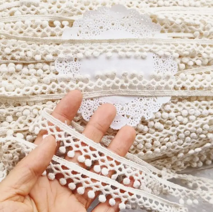 Cotton Embroidered Floral Lace Trim Ribbon 5 Meters 1.9cm Handicrafts DIY Sewing Craft Clothing Garment Accessories lace ribbon lace sewing supplies lace sewing accessories lace accessories lace garment accessories clothing accessories