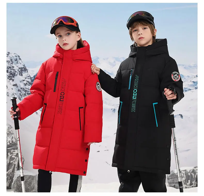 OLEKID 2025–30 Grad Winter Kinder Daunenjacke wasserdicht dick warm Teenager Jacke 3–14 Jahre Kinder Jungen Parka Oberbekleidung Mantel – Detail 19
