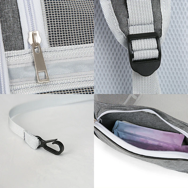 Pet Supplies Mesh Breathable Double Shoulder Dog Backpack Outdoor Travel Cat Bag For Cats And Puppy Carrying Pet Supplies