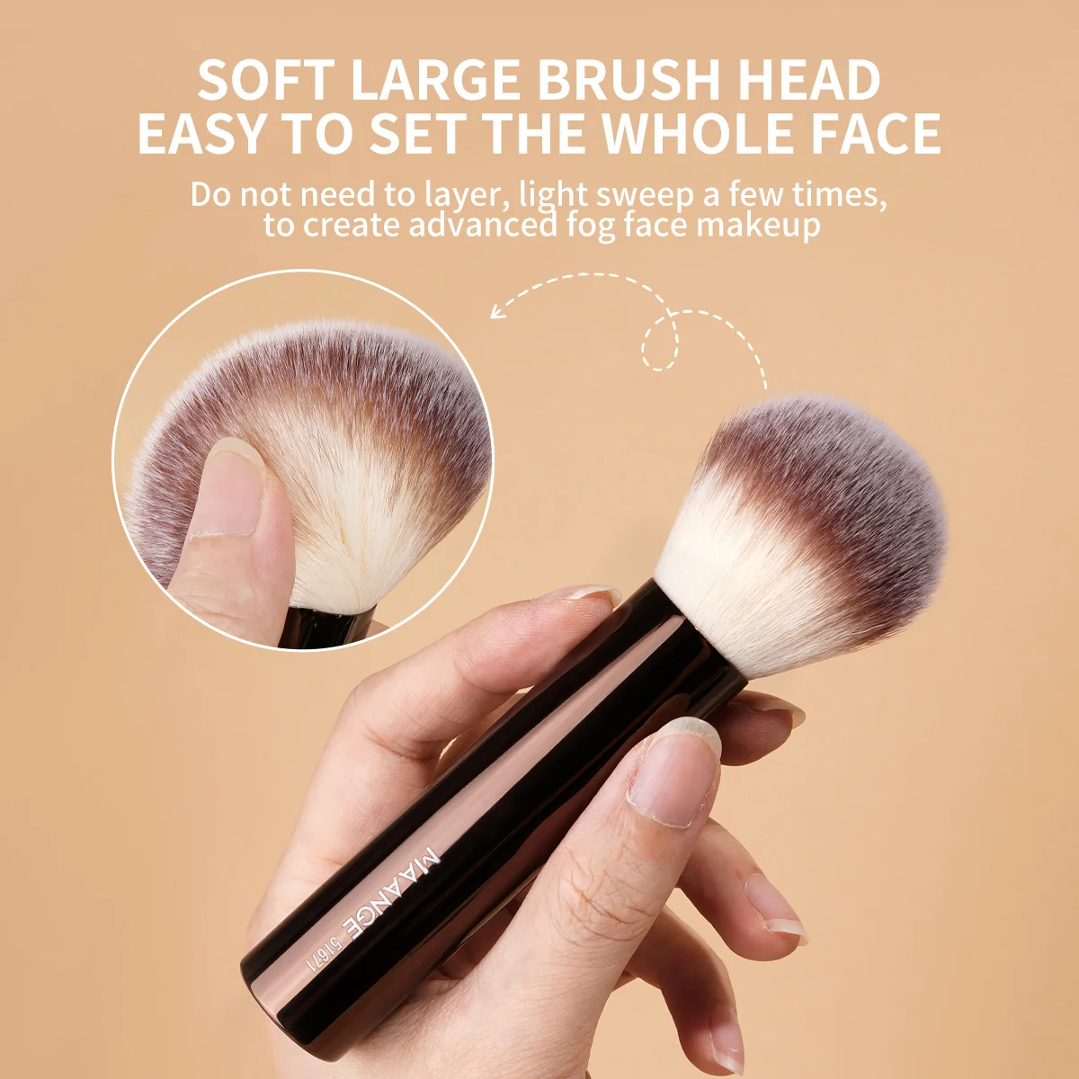 Soft Synthetic Flat Top Foundation Makeup Brush for Blush Contour Powder