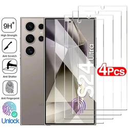 4 - Pack Premium Tempered Glass Screen Protectors with Fingerprint Unlock - 4PCS (For S24)
