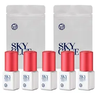 5 Bottles SKY Glue For Eyelash Extension Adhesive Korea Original 5ml Red Black Blue Cap Beauty Health Lash Shop Makeup Tools