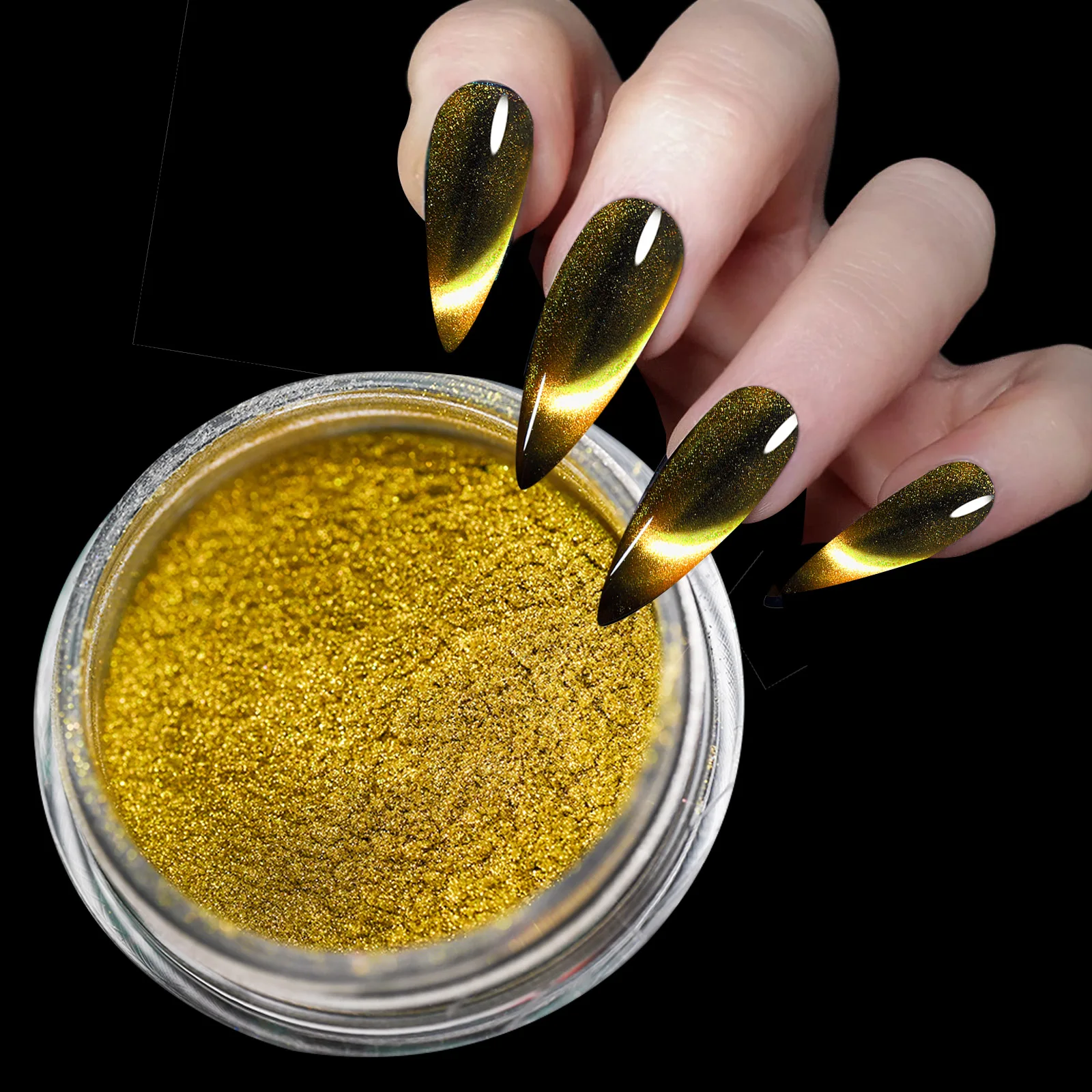 Nail Powder Gel Nail Polish Nail Glitter Nail Pigment Nail Decoration Nail Decorations 9D HD Cat Magnet Nail Powder Shinning Chameleon Effect Glitter Chrome Pigment Dust UV Gel Polish Nail Art Glitters Cats Eyes