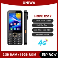 UNIWA HOPE XS17 4G Touch Screen Keypad Phone 3.5 Inch Android 8.1 Dual SIM Card 2GB RAM+16GB ROM 2500mAh Cellphone Whatsapp GPS
