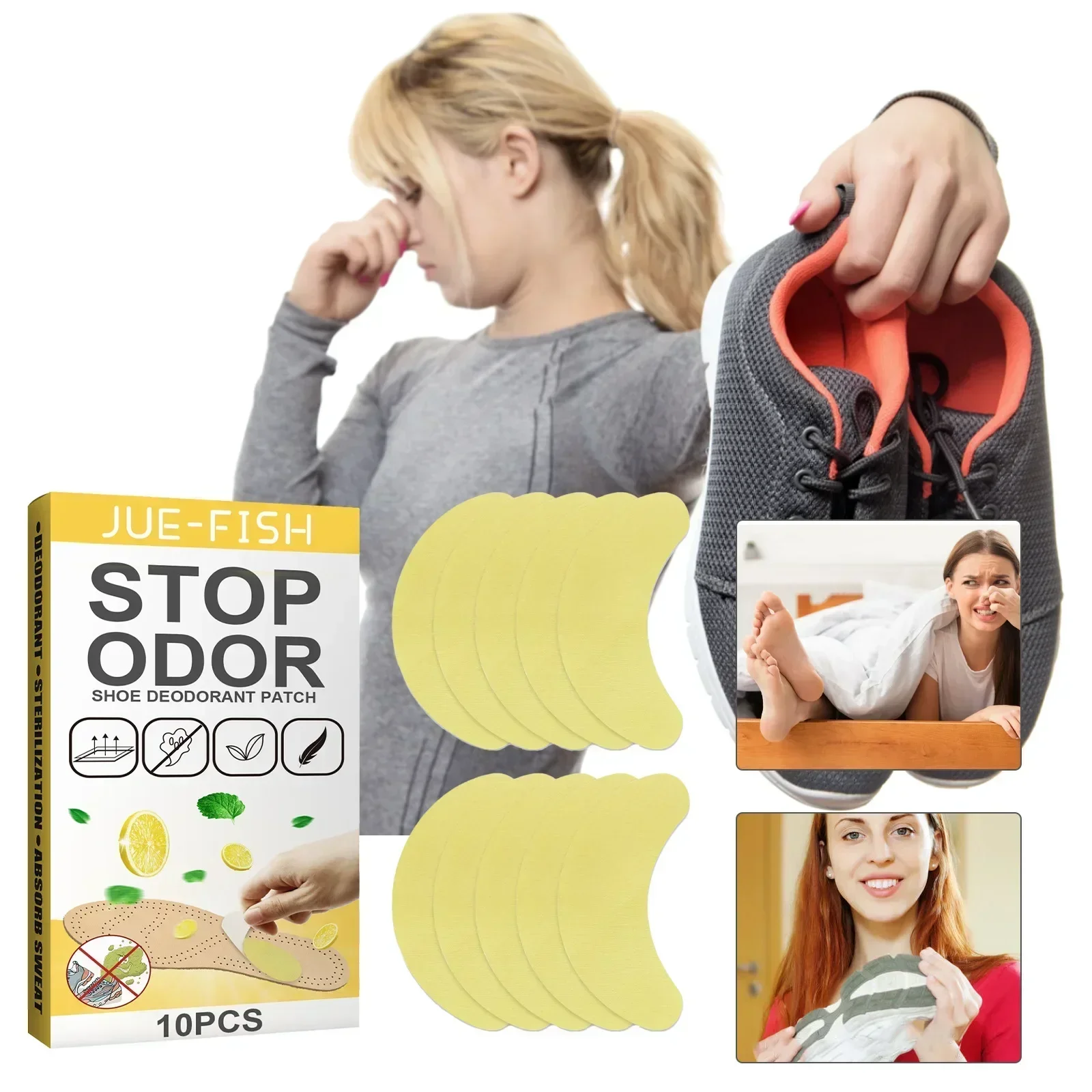 shoe deodorizing patch for fresh and odorless removal, preventing foot odor and sweat, sports shoes, stinky insole patch