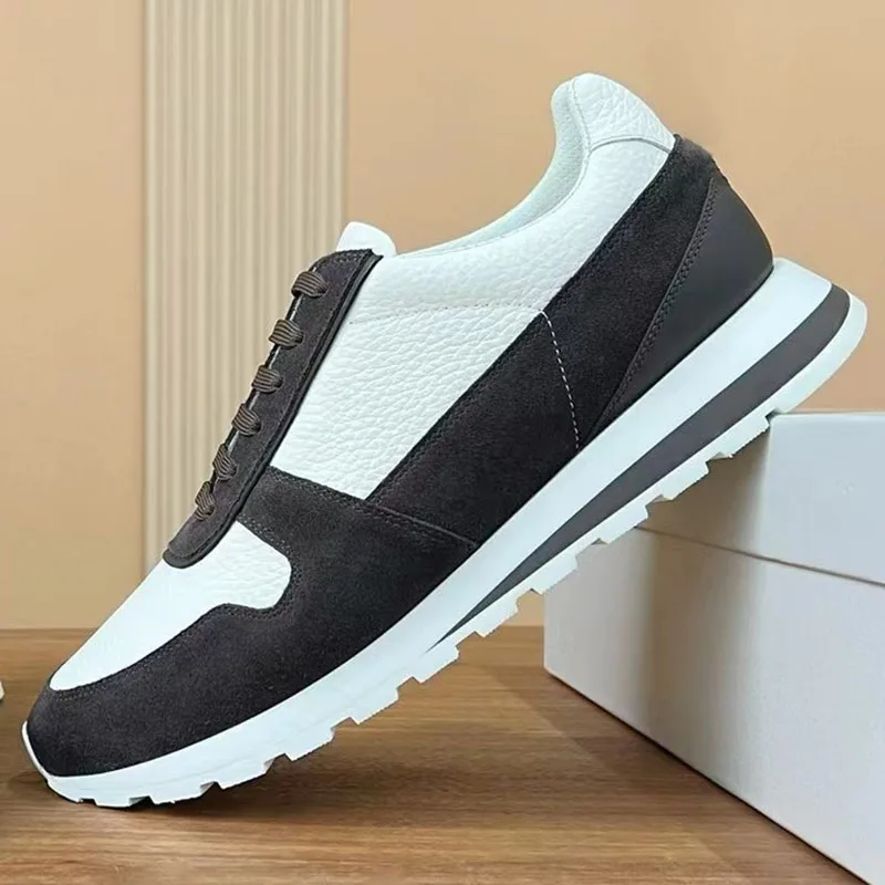High quality men's low-top thick-soled autumn casual business leather shoes lace-up genuine leather sports men's shoes