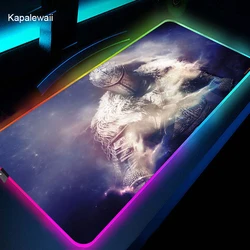 Tapis de souris de jeu Dark soul, rétroéclairé LED rvb, accessoires pour clavier d'ordinateur, tapis de bureau pour PC, Notebook, Gamer 