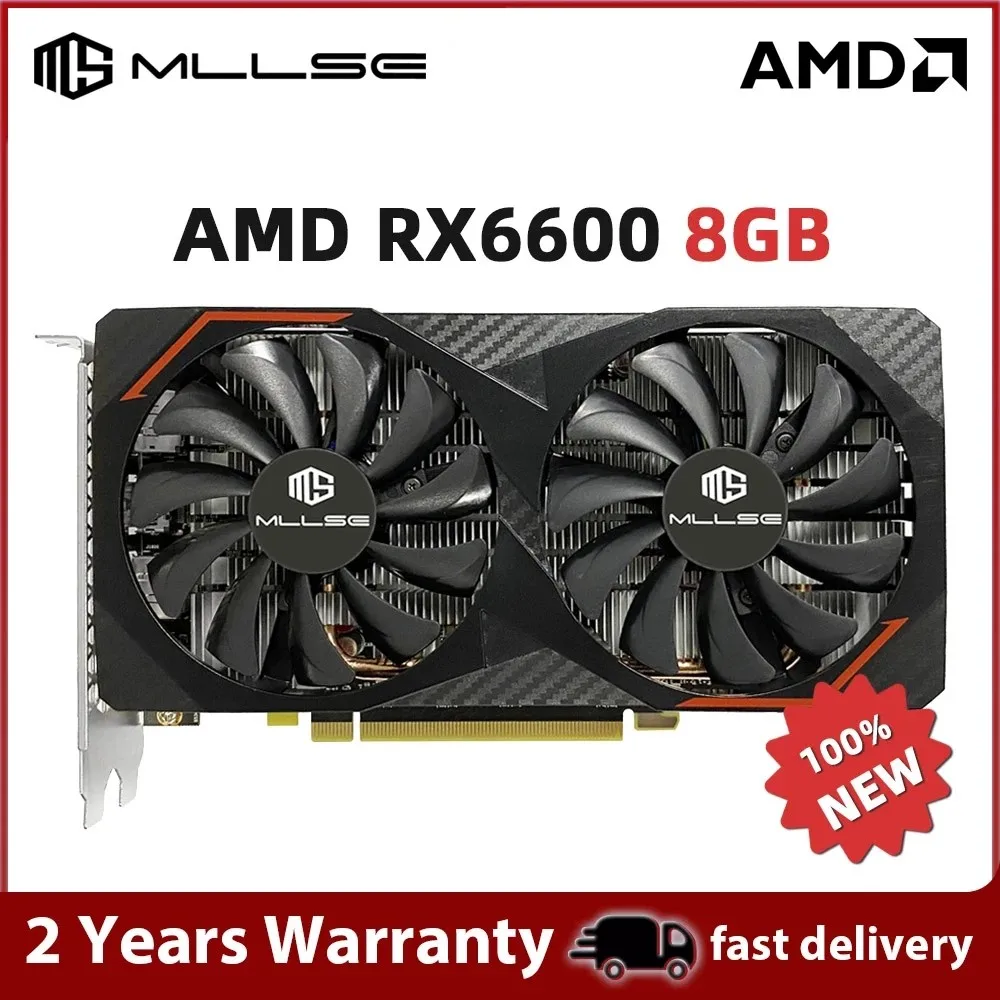 Nova mllse amd radeon rx6600 rx6600m 8gb placa gráfica gpu gddr6 128bit ...