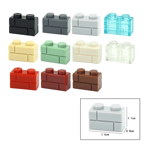 Thick Wall Figures Bricks Compatible 98283 15533 DIY 1x2 1x3 1x4 Dots Building Blocks Educational House Contruction Toys Leduo 3
