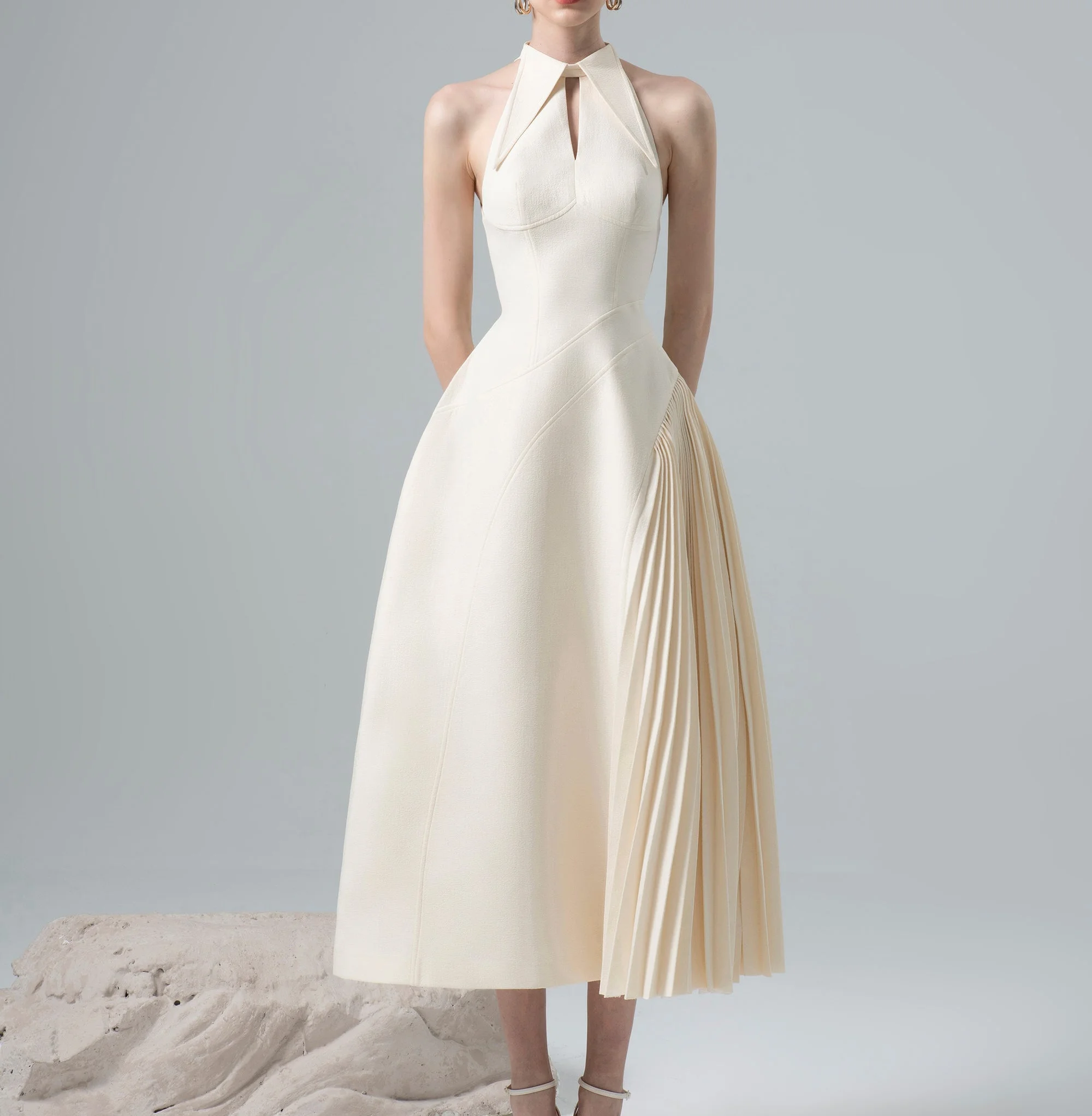 

Welove New Design High Neck Evening Dresses with Pleated A-Line Prom Dresses vestidos de fiesta elegantes para mujer2024