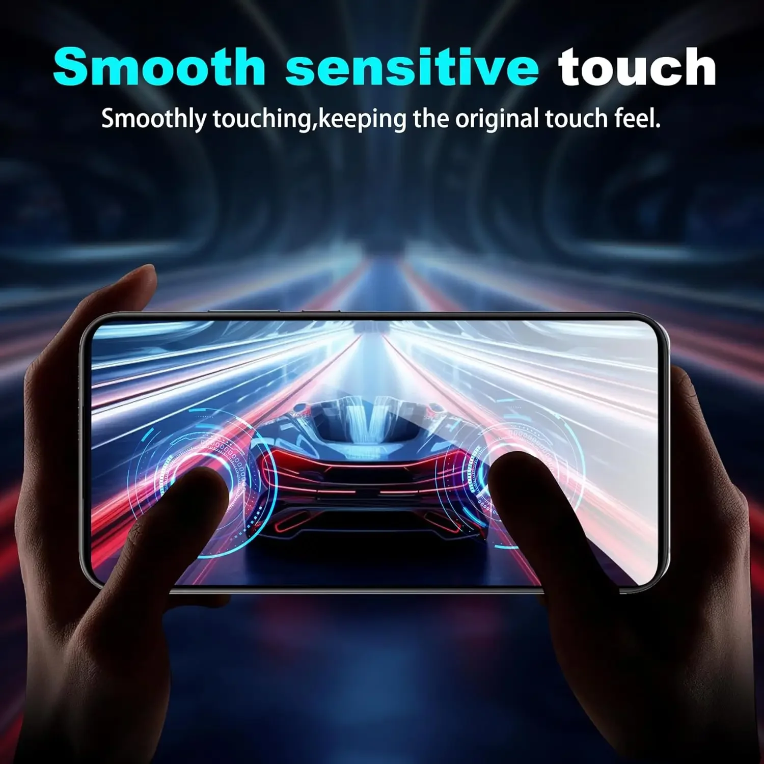 Premium Tempered Glass Screen Protectors with Soft Hydrogel Film and Anti-Scratch Lens Cover