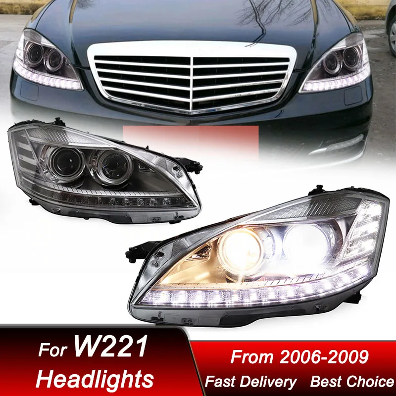 

Car Headlights For Mercedes-Benz S class W221 S300 S350 S500 2006-2009 LED Auto Headlamp Assembly Projector Lens Accessories Kit