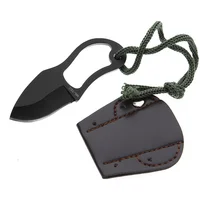 MC Mini Life-saving,Small Straight High Hardness Outdoor Knife,Gift Fruit Knife,Unpacking Tools,With Protective Cover Lanyard 1