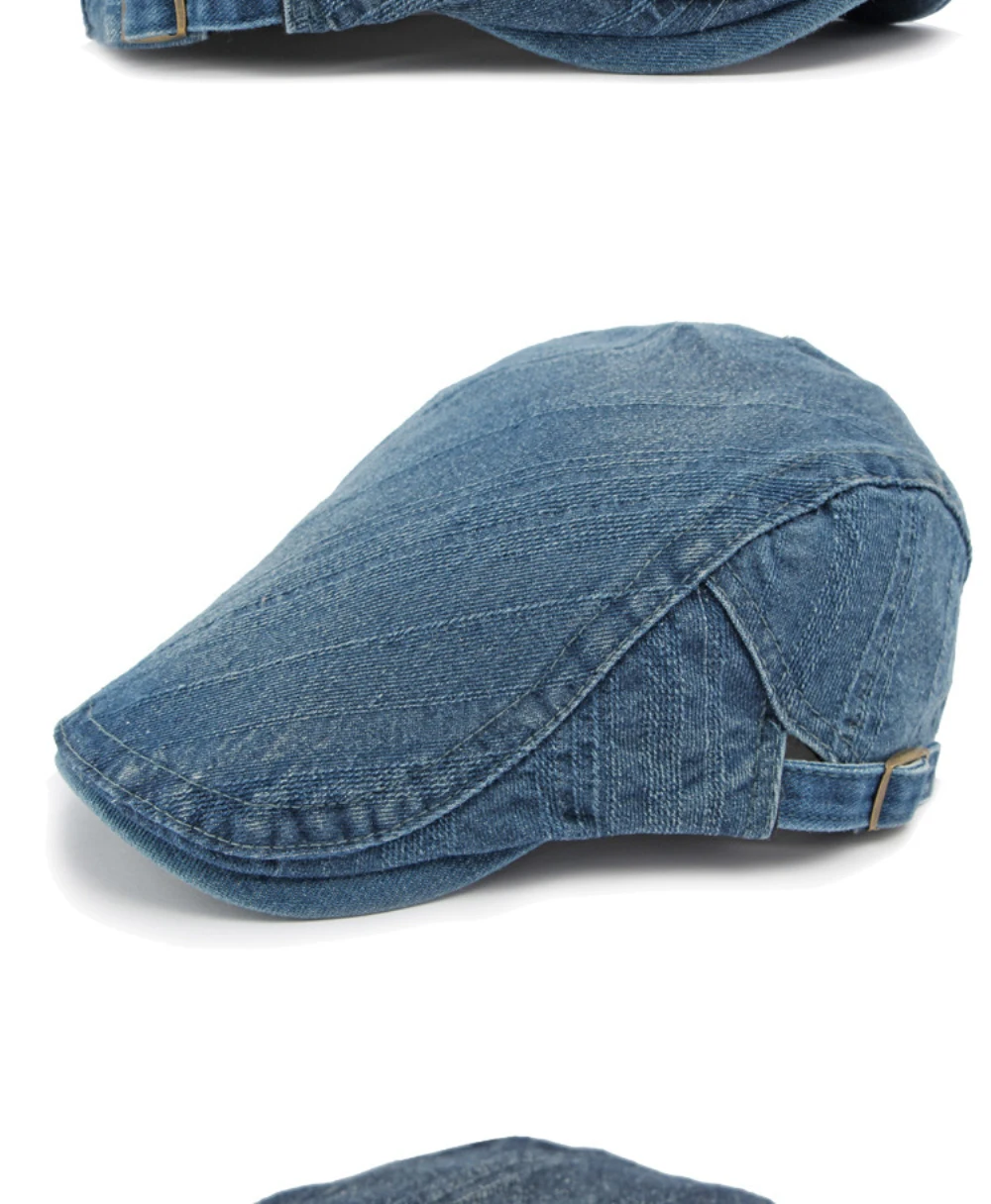 Hot Sale HT4337 Berets New Fashion Spring Summer Autumn Cs for Men Women Washed Cotton Denim Hat Male Female Adjustable Beret_mkmklike.com